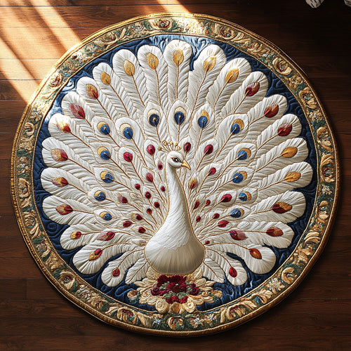 Peacock Serenity WN1106079CL Quilted Round Mat