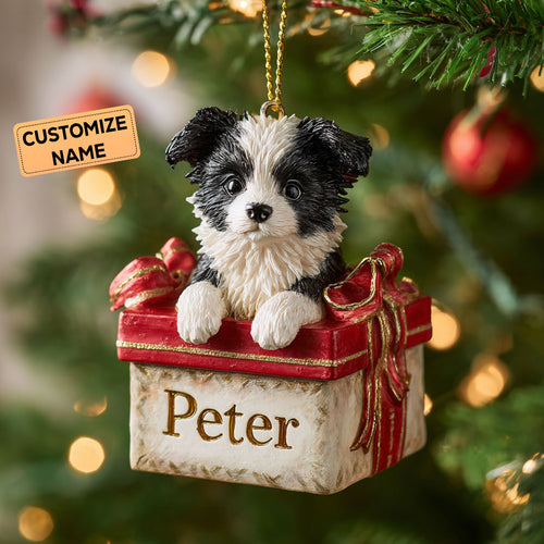 Holiday Pup CP2911004CL Personalized Christmas Ornament