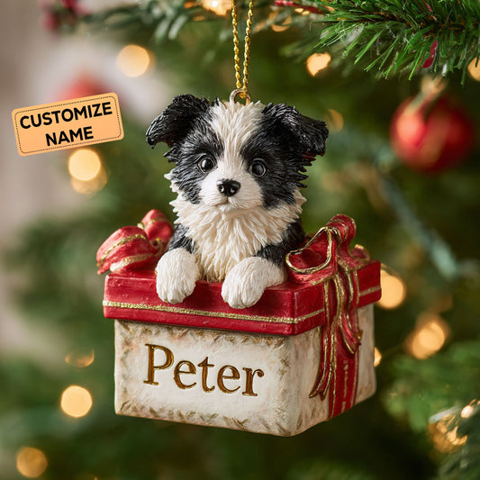 Holiday Pup CP2911004CL Personalized Christmas Ornament