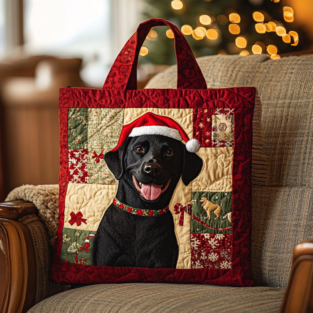 Labrador Winter Garden WN1710085CL Quilted Tote Bag