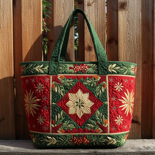 Christmas Block XR2611019CL Quilted Tote Bag