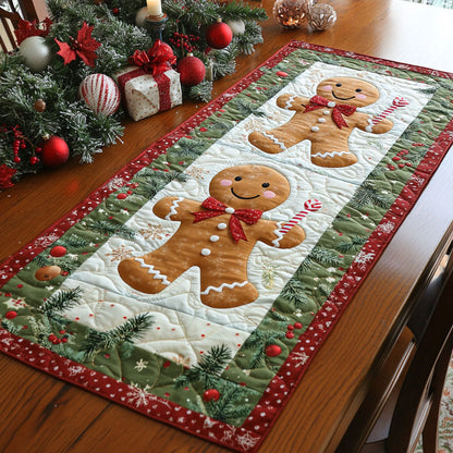 Gingerbread WJ2304054CL Quilted Table Runner