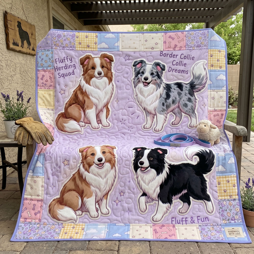 Fluffy Border Collie Dreams WN2805008CL Quilt