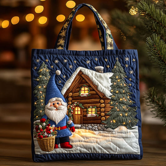 Gnome In The Woods WN1710019CL Quilted Tote Bag