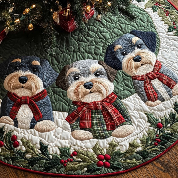 Baby Schnauzers XR1310016CL Quilted Christmas Tree Skirt