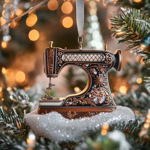 Sewing Machine Holiday Spark WN2010058CL Christmas Ornament