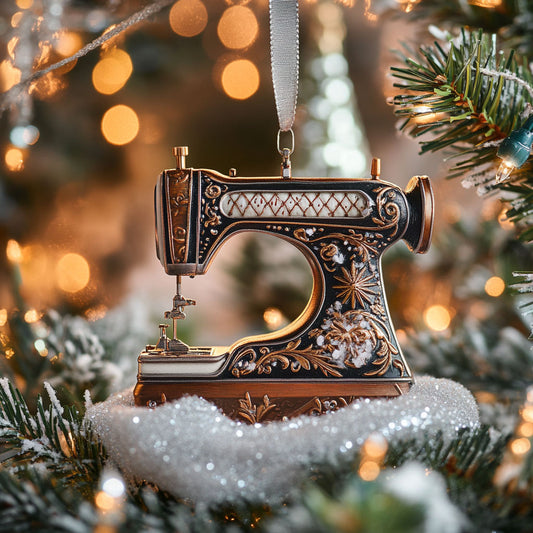 Sewing Machine Holiday Spark WN2010058CL Christmas Ornament