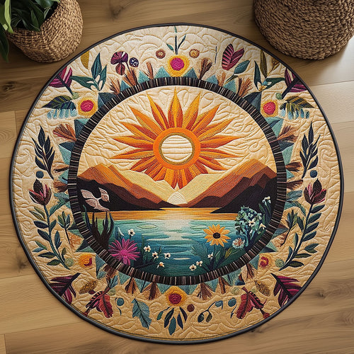 Sacred Sun WJ0207032CL Quilted Round Mat