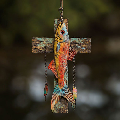 Bass Fish Wood Mount WN0412019CL Christmas Ornament