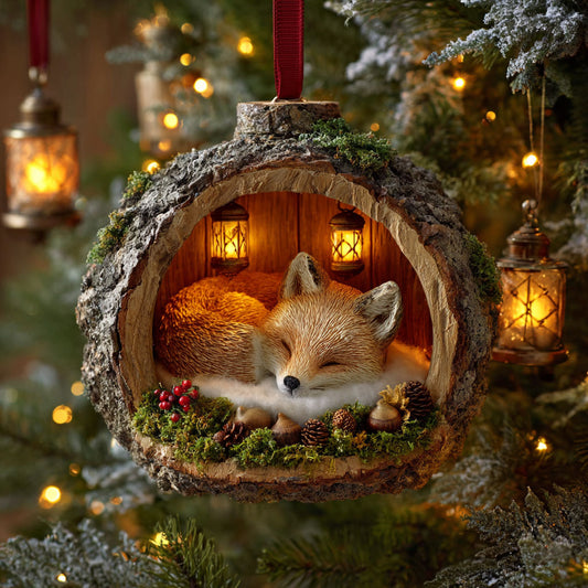 Winter Fox Nest CW2911040CL Christmas Ornament