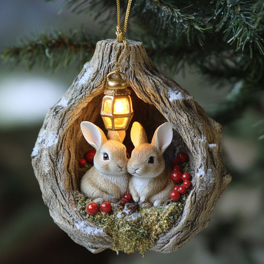 Woodland Buns CP0312205CL Christmas Ornament