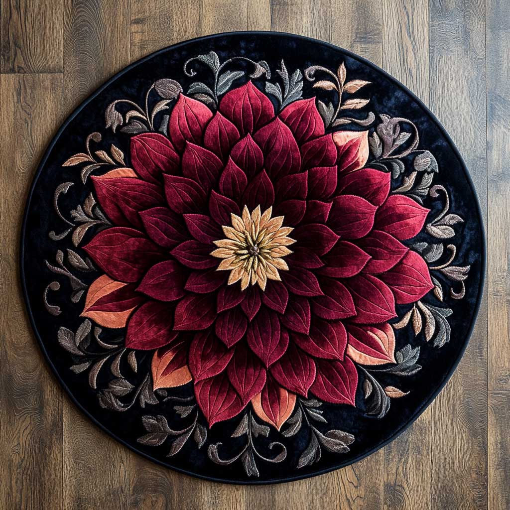 Royal Dahlia WN2904098CL Quilted Round Mat