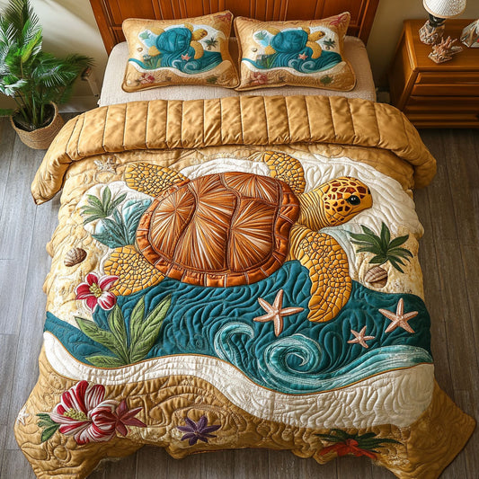 Tropical Beach Turtle WP3103006CL Duvet Cover Set