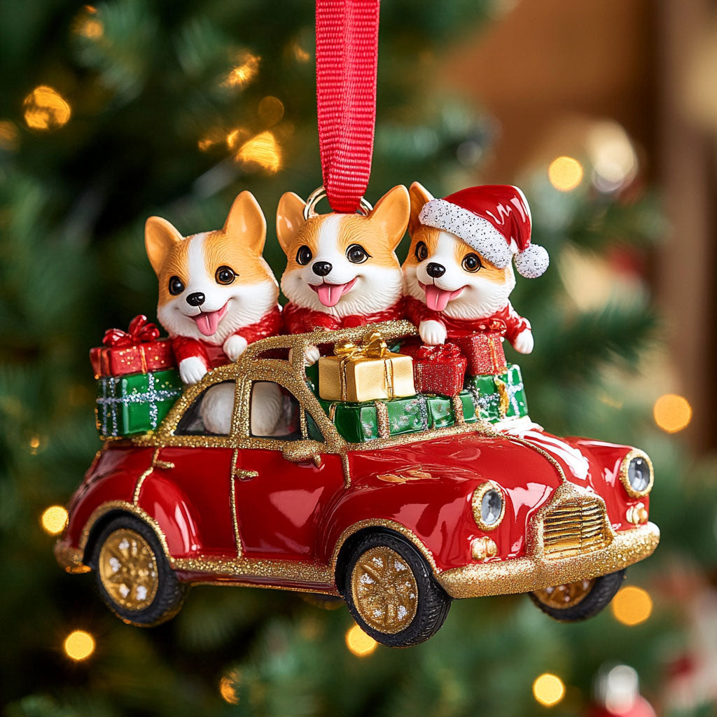Corgi Journey CW1410030CL Christmas Ornament