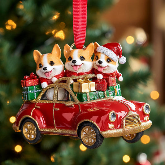 Corgi Journey CW1410030CL Christmas Ornament
