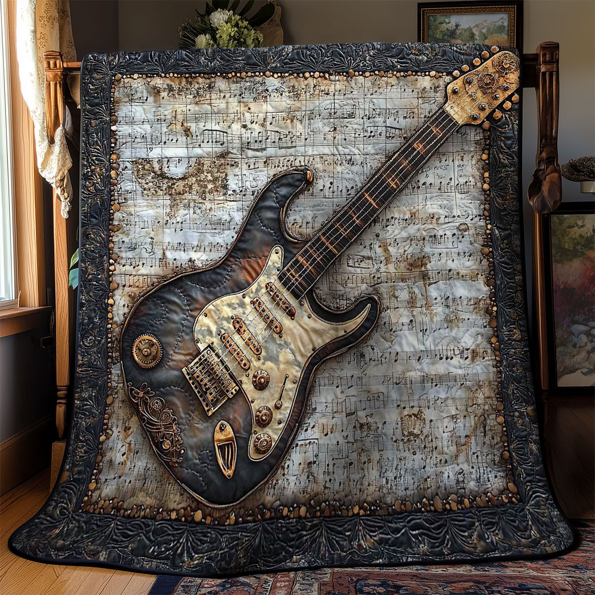 Clockwork Steampunk Guitar WN1003033CL Quilt