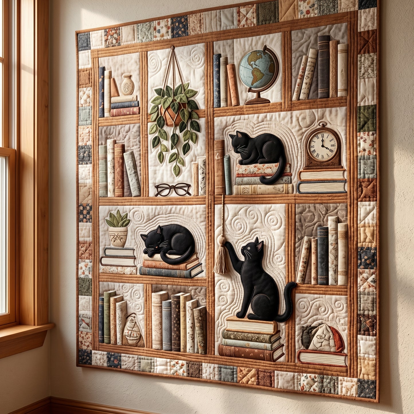 Cat Library XR1704019CL Quilt