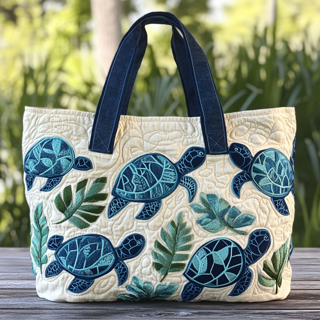 Turtle Voyage CW2409023CL Quilted Tote Bag