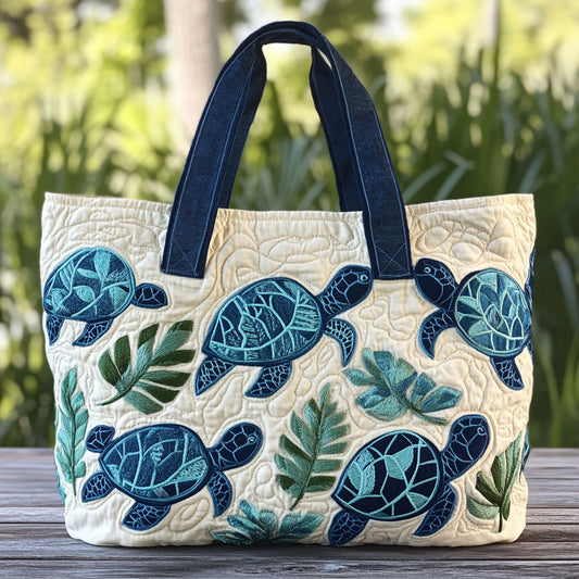 Turtle Voyage CW2409023CL Quilted Tote Bag
