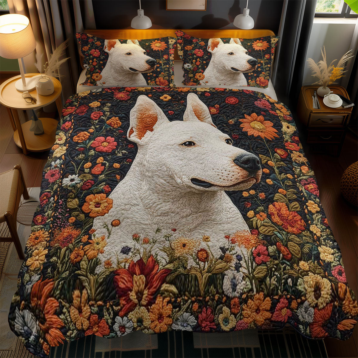 Rustic Bull Terrier WN0802085CL Duvet Cover Set