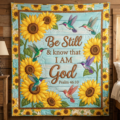 Be Still Sunflower And Hummingbird XR2004019CL Quilt