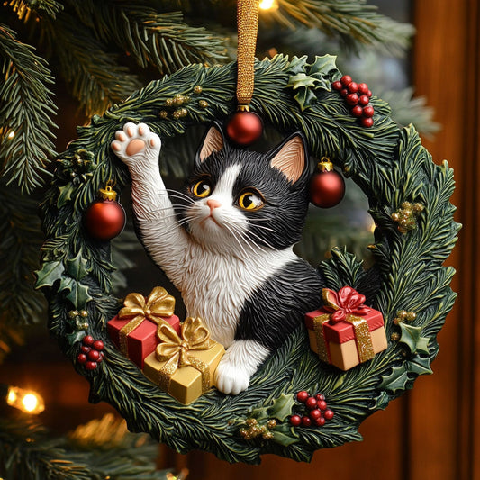 Christmas Cat CW2210023CL Christmas Ornament