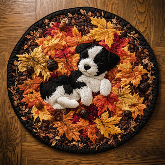Whiskers And Dogwoods WN2406096CL Quilted Round Mat