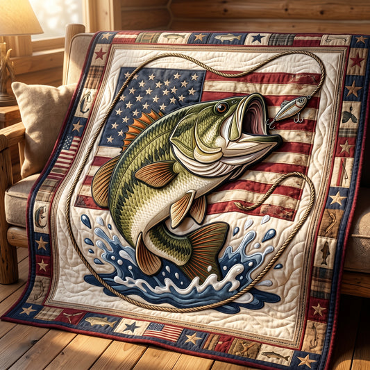 American Bass Fish XR0405001CL Quilt