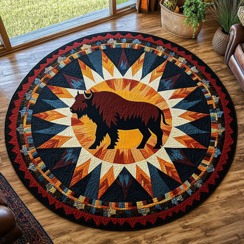 Spirit Bison Sunburst KL1212020CL Quilted Round Mat