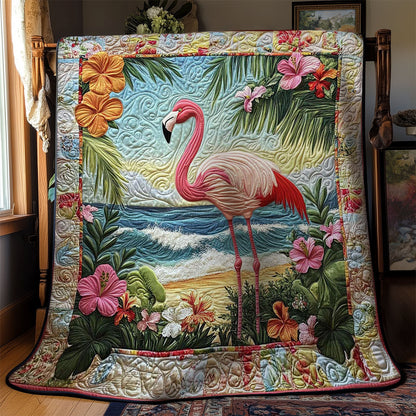 Hawaiian Flamingo Escape WN1003041CL Quilt