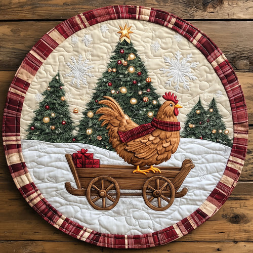 Sleigh Fowl LT1410036CL Quilted Round Mat