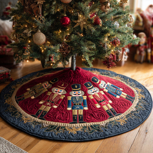 Nutcracker Soldier CW1110003CL Quilted Christmas Tree Skirt