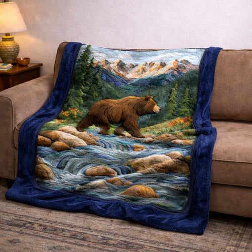 Mountain Bear KL2801004CL Faux Fur Throw Blanket
