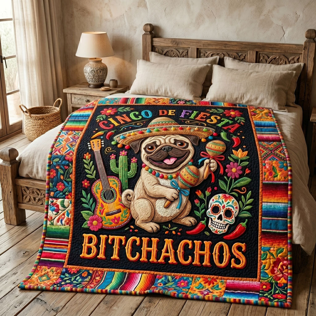 Cinco Pug Fiesta WN1804004CL Quilt