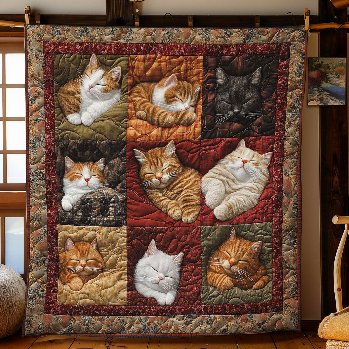 Serene Cat Naps WN1103072CL Quilt