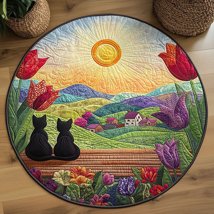 Whiskered Hill WJ2807049CL Quilted Round Mat