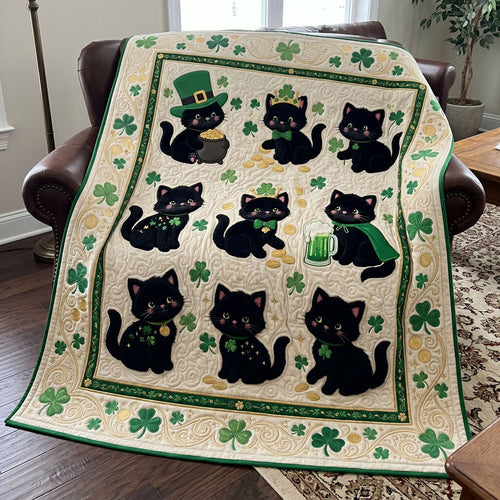 Lucky Black Cat St. Patrick’s WN0705009CL Quilt