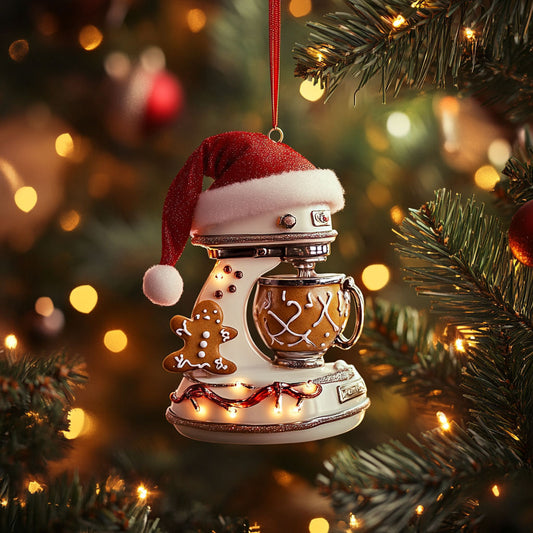 Snowy Bake Flour Mixer Machine WN0411085CL Christmas Ornament