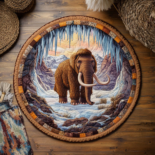 Majestic Woolly Mammoth WJ2305039CL Quilted Round Mat