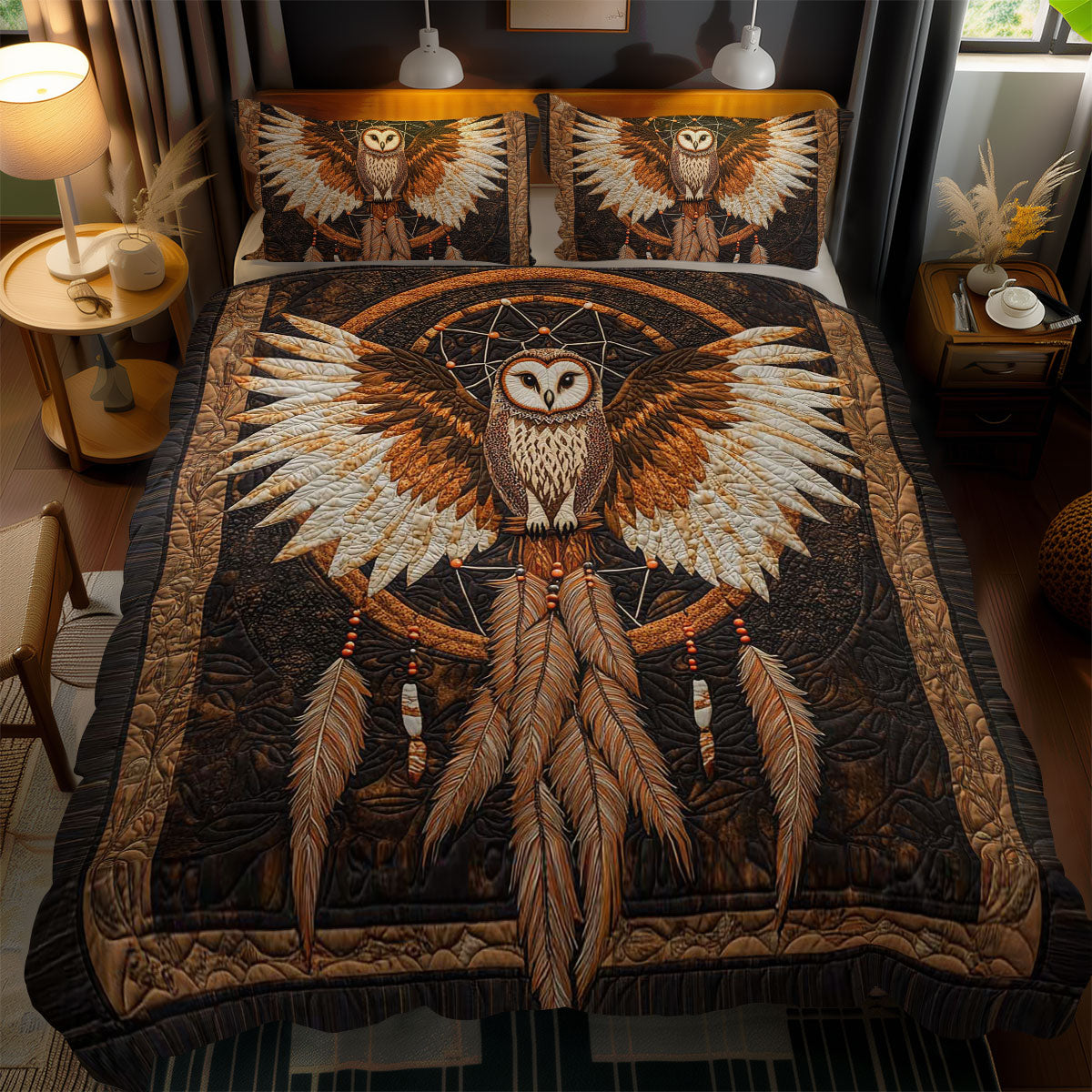 Owl Dreamcatcher WN2301074CL Duvet Cover Set