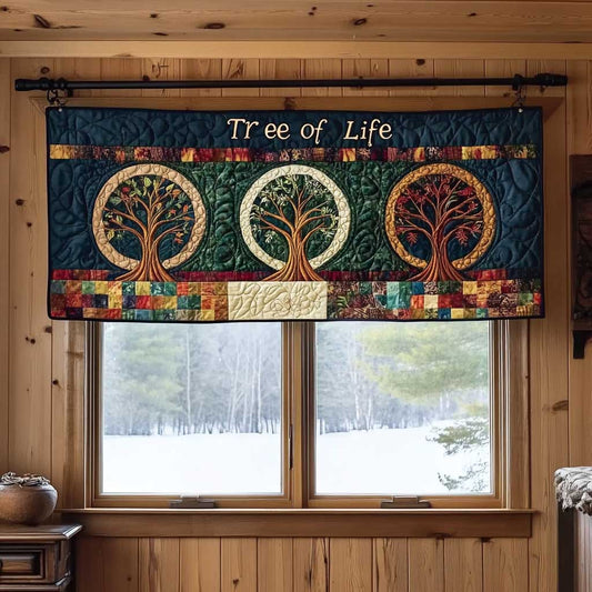 Timeless Tree Of Life WN1403093CL Quilted Valance