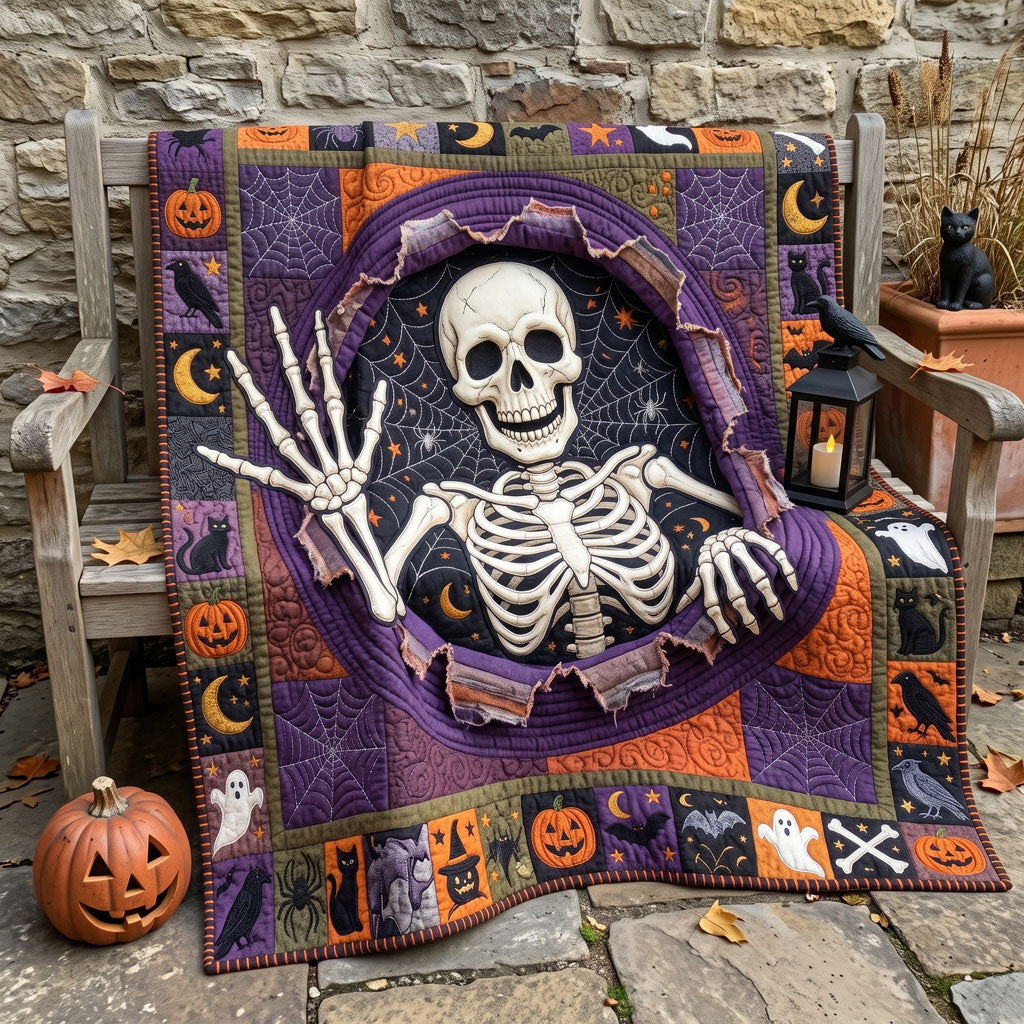 Skeleton Rising Halloween WN2706012CL Quilt