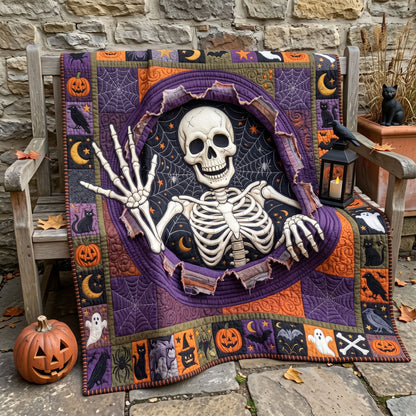 Skeleton Rising Halloween WN2706012CL Quilt