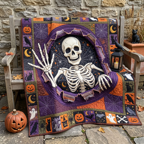 Skeleton Rising Halloween WN2706012CL Quilt