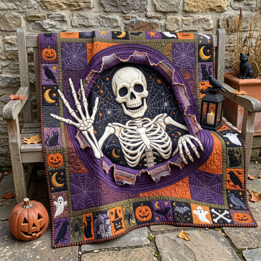 Skeleton Rising Halloween WN2706012CL Quilt