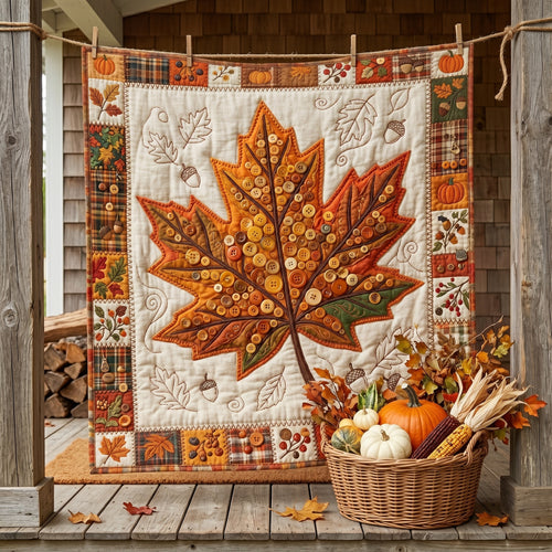 Buttonwork Maple Leaf WN1906003CL Quilt