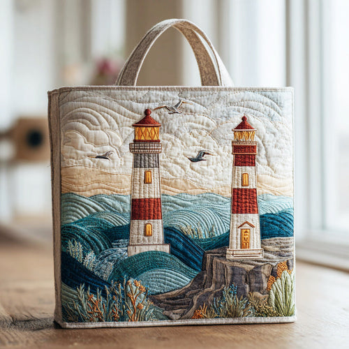 Lighthouse Harmony CW1301018CL Quilted Tote Bag