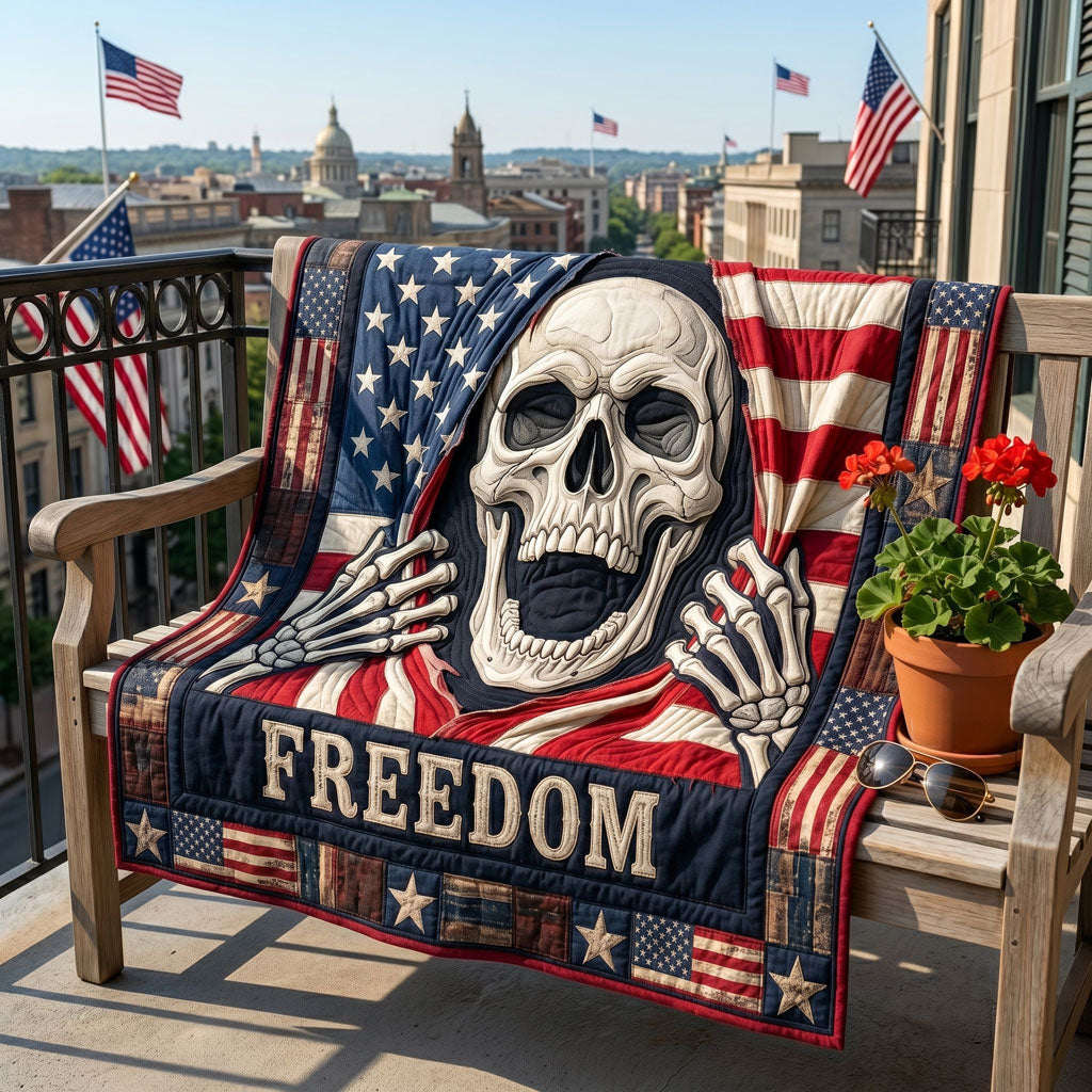 Freedom Skull American Flag WN1304009CL Quilt