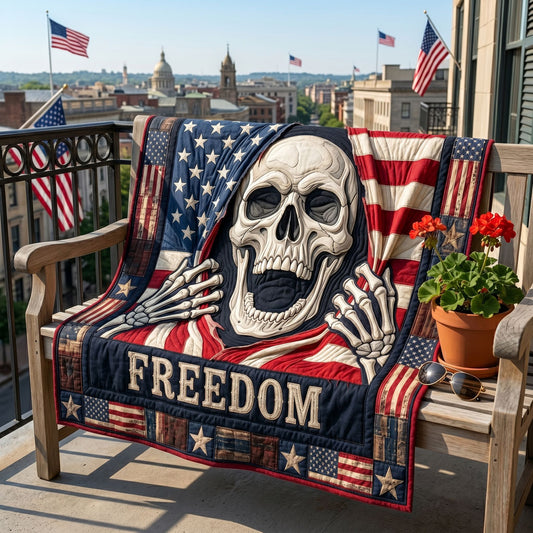 Freedom Skull American Flag WN1304009CL Quilt