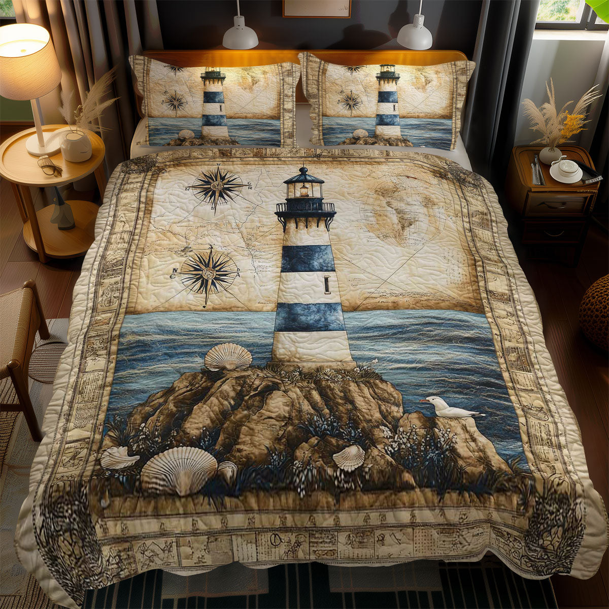 Seaside Lighthouse Serenity WN1003114CL Duvet Cover Set